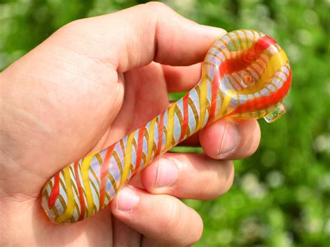 Girly Glass Pipes Glass Art Pipe 45 Inches Girl Pipe Girlie Etsy