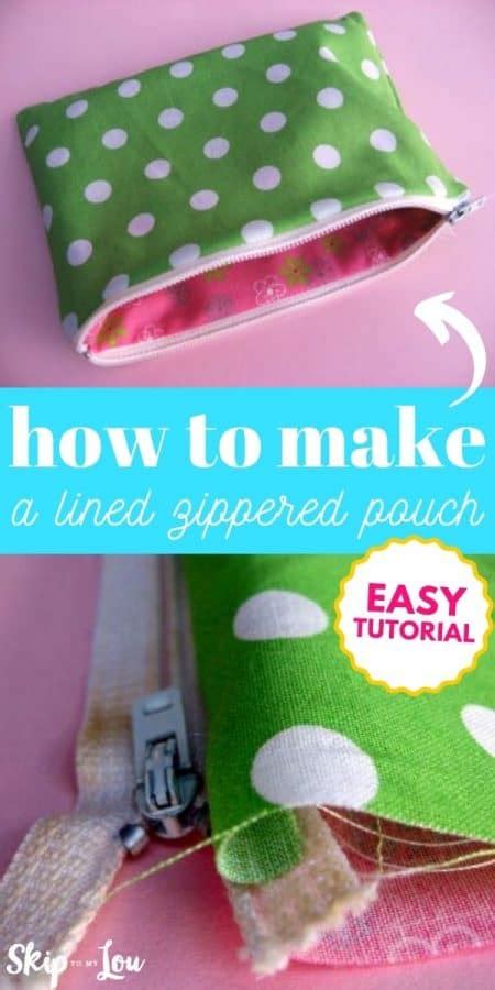How To Make A Lined Zippered Pouch Tutorial Skip To My Lou
