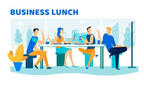 Business Lunch Meeting Illustrations Royalty Free Vector Graphics