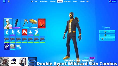 Double Agent Wildcard Skin Combos Fortnite Battle Royale Youtube