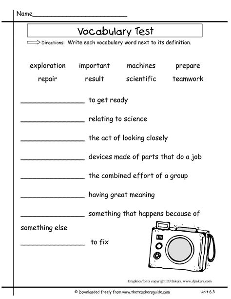 6th Grade Vocabulary Worksheets Db