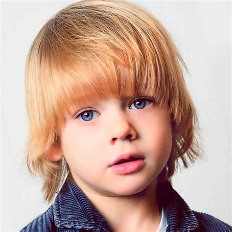 Boys with long curls or waves can benefit from a long and unstructured style, such as this one. Great Hairstyles and Haircuts ideas for Little Boys 2018 ...