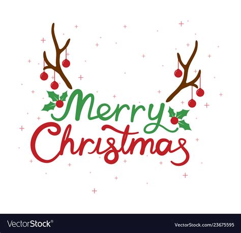 Merry Christmas Card Design Royalty Free Vector Image