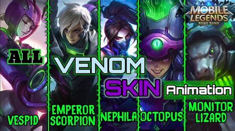 Venom Skin Mobile Legends All Entrance Animation Youtube