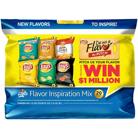 Frito Lay 2go Flavor Inspiration Mix Potato Chip Variety Pack 20 1 Oz
