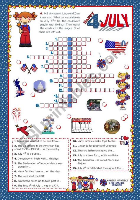 July 4th 9 things you didn t know. English worksheets: 4th of July - Happy Birthday America ...