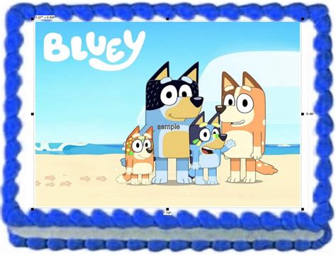 Bluey Cake Topperbluey Birthday Cake Topperbluey Kids Cake Topper