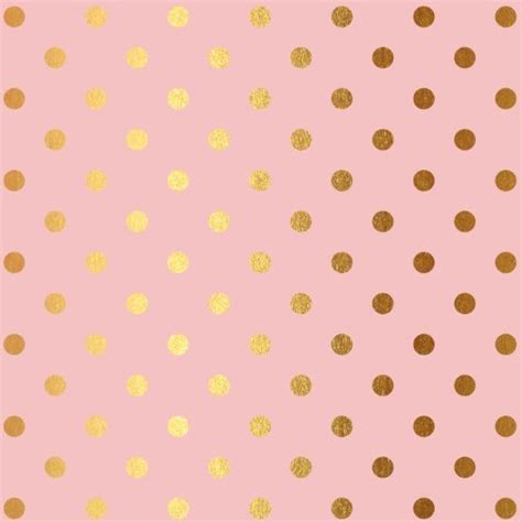 Gold polka dots on rosegold backround - Luxury pink pattern Art Print