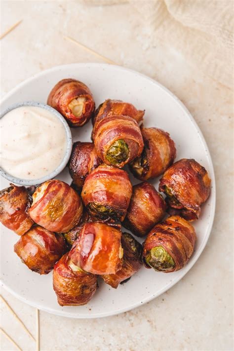 Candied Bacon Wrapped Brussels Sprouts With Maple Dijon Glaze Artofit