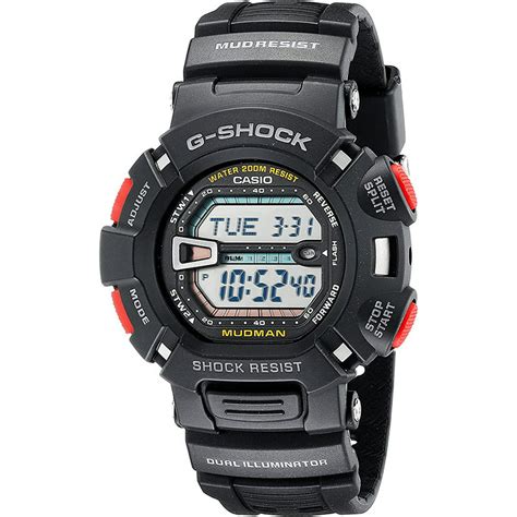 Casio Casio G Shock Mud Shock Resistant World Time 200m Black Resin Watch G9000 1v Walmart
