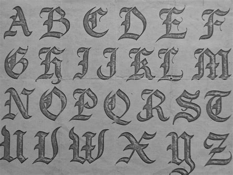 Old English Alphabet Letters Calligraphy Alphabet Old English Font