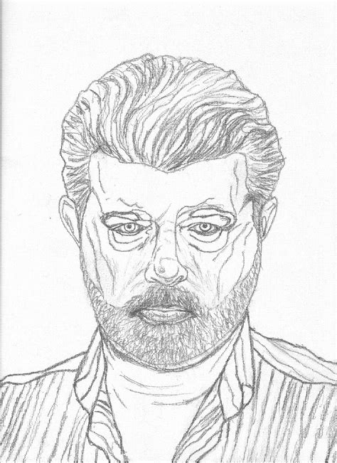 George Lucas Line Drawing Portrait By Melodicchronic On Deviantart