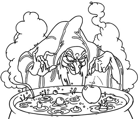 Snow White Evil Queen Witch And Huntsman Coloring Page 23