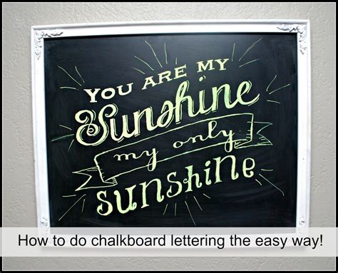 Chalkboard Lettering The Easy Way Classy Clutter