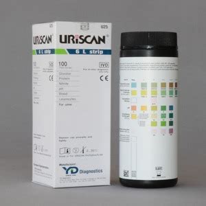 Uriscan Urine Reagent Strip Uriscan® Blood, Glucose, Leucocytes ...