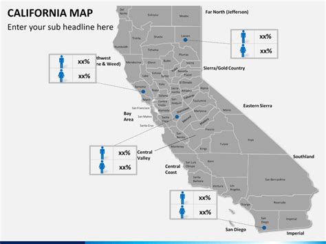 Editable California Maps For Powerpoint