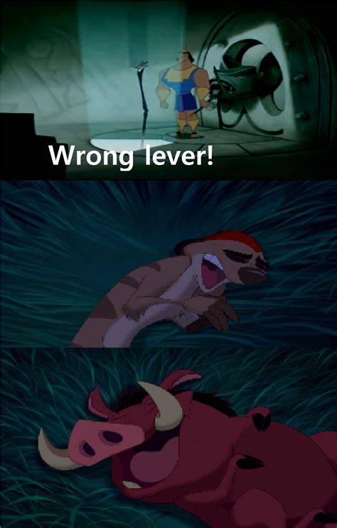 Timon And Pumbaa Laughing At Wrong Lever By Disneyponyfan On Deviantart