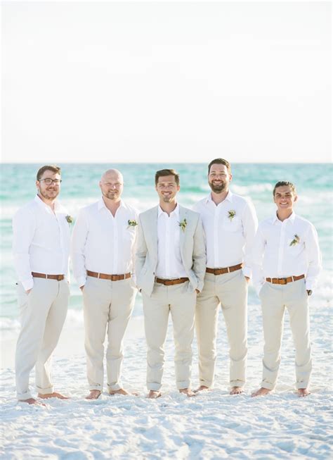 Personalized linen suits for men: Cream Wedding Suits | Wedding Ideas By Colour | CHWV