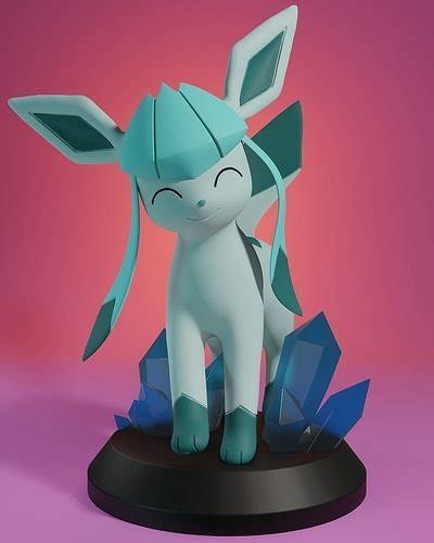 pokemon glaceon 3d model 3d printable cgtrader