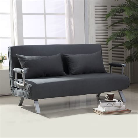 Convertible Double Sleeper Sofa Bed With 5 Backrest Position Futon