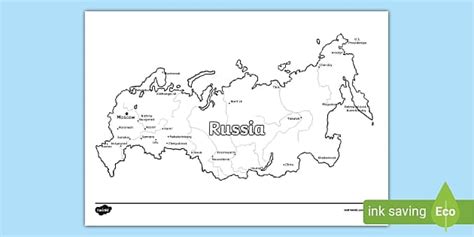Free Map Of Russia Colouring Sheet Colouring Sheets