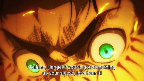 Eren Gets Mad At Hange Attack On Titan Season 4 Youtube