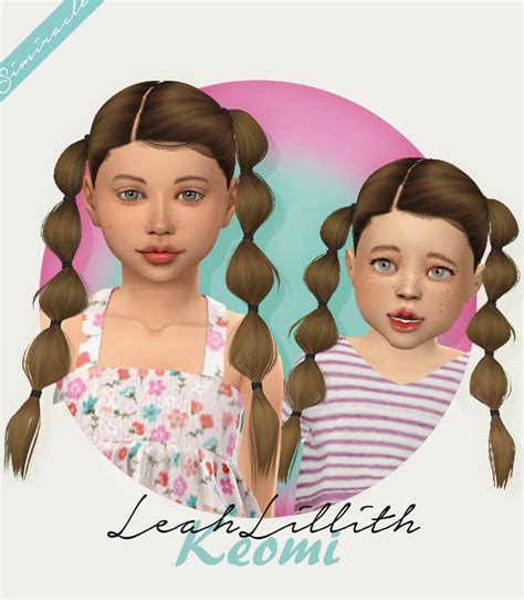 Sims 4 Leahlillith Keomi Hair For Kids Toddlers The Sims Book
