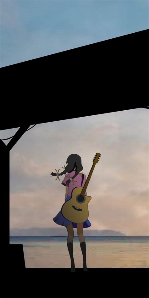 Download Anime Girl Minimal Tsubasa Hanekawa Sunset Outdoor