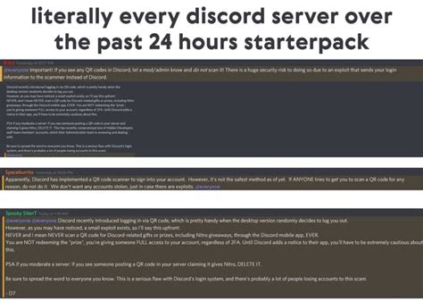 Literally Every Discord Server Over The Past 24 Hours Starterpack