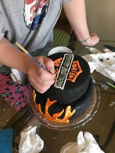 What to make for a pirate themed cake? Mateo's Harley Davidson Cake! - The Great Cake Adventure