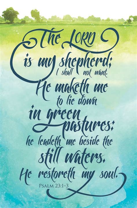 Church Bulletin 11 Inspirationalpraise The Lord Is My Shepherd