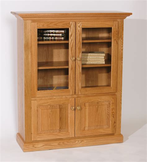 With adjustable shelves, the kobi small wide bookcase with glass doors is great for those with limited space. Deluxe Glass Door Top Bookcase | Norman's Handcrafted ...