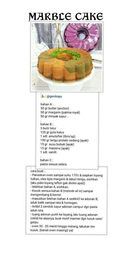Resep bolu mini snack maker ~ dash dbbm450gbbk08 deluxe sous vide style eg… Marbel cake | Resep masakan, Makanan dan minuman, Makanan ...