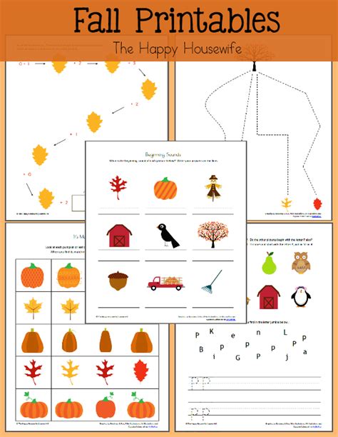 Fall Themed Worksheets Free Printables The Happy