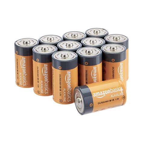 Amazonbasics D Cell 15 Volt Everyday Alkaline Batteries Pack Of 12