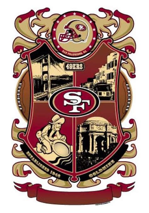 49er Nation Sf Niners San Francisco 49ers Niners For Life Coat Of Arms