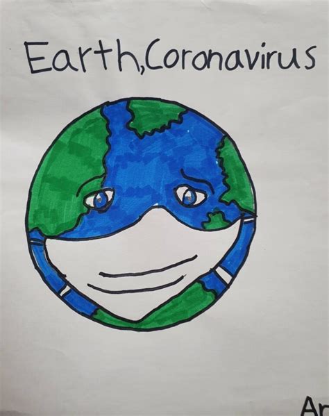 Worried Earth Due To On Going Coronavirus Art Starts