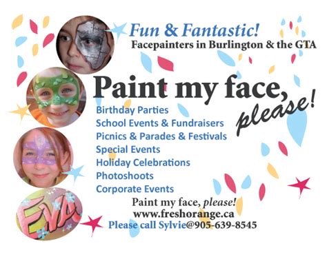 Paint My Face Please Fun Fantastic Face Painter Burlington Ontario