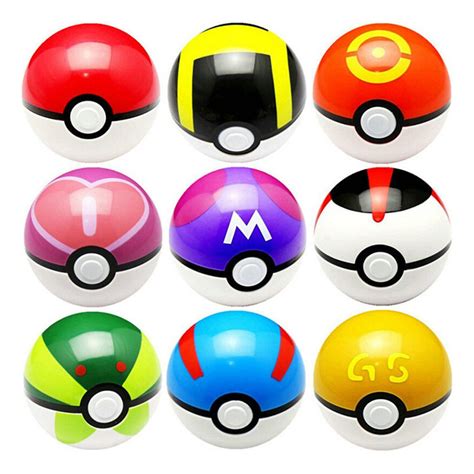 Pokemon Go Cosplay Poke Ball Toy Set 9 Pack