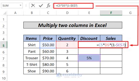 How To Multiply Two Columns In Excel 5 Easiest Methods Exceldemy