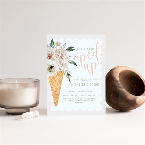 Scooped Up Bridal Shower Heres The Scoop Bridal Etsy