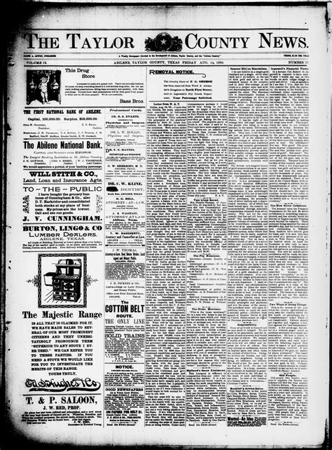 The Taylor County News. (Abilene, Tex.), Vol. 12, No. 27, Ed. 1 Friday