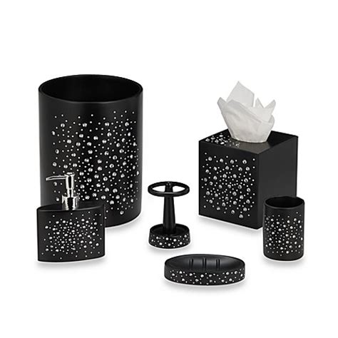 From matte black to shiny resin, adding black bathroom accents will give your bathroom a striking yet modern finish. Diamond Black Bath Ensemble - Bed Bath & Beyond
