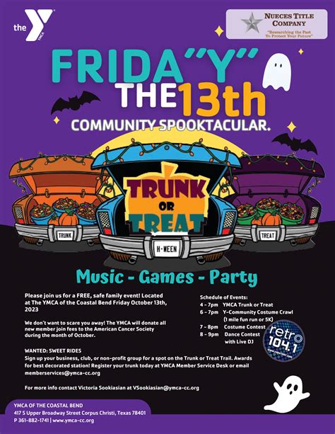 Ymca Of The Coastal Bend Announces Friday The 13th Spooktacular Ymca