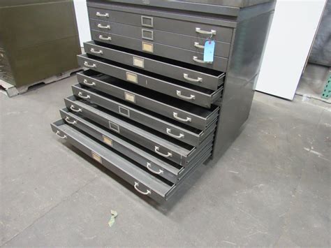 Republic 10 Drawer Architect Blueprint Art Flat Files File Cabinet 45