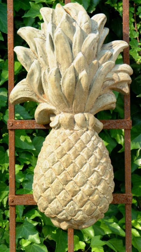 Large Pineapple Plaque Unique Stone Antique And Garden Reproductions