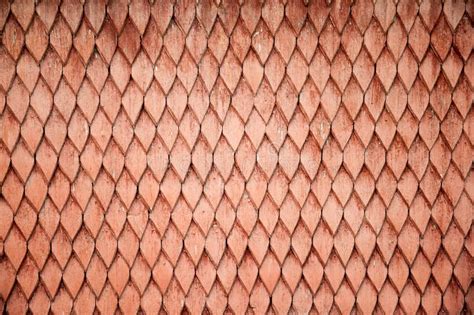 Red Wood Roof Texture In Rhombus Shapes Stock Photo Image Of Retro