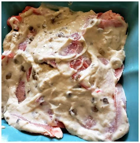 Eating oven baked pork chops with fruit doesn't seem appealing at first, but don't be so sure! Baked Cream of Mushroom Pork Chops Recipe - Julias Simply Southern