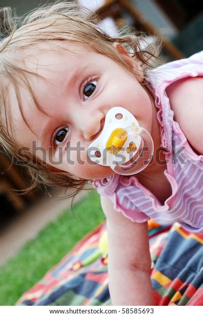 Little Girl Pacifier Stock Photo 58585693 Shutterstock