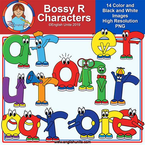 Clip Art Bossy R Characters Made By Teachers